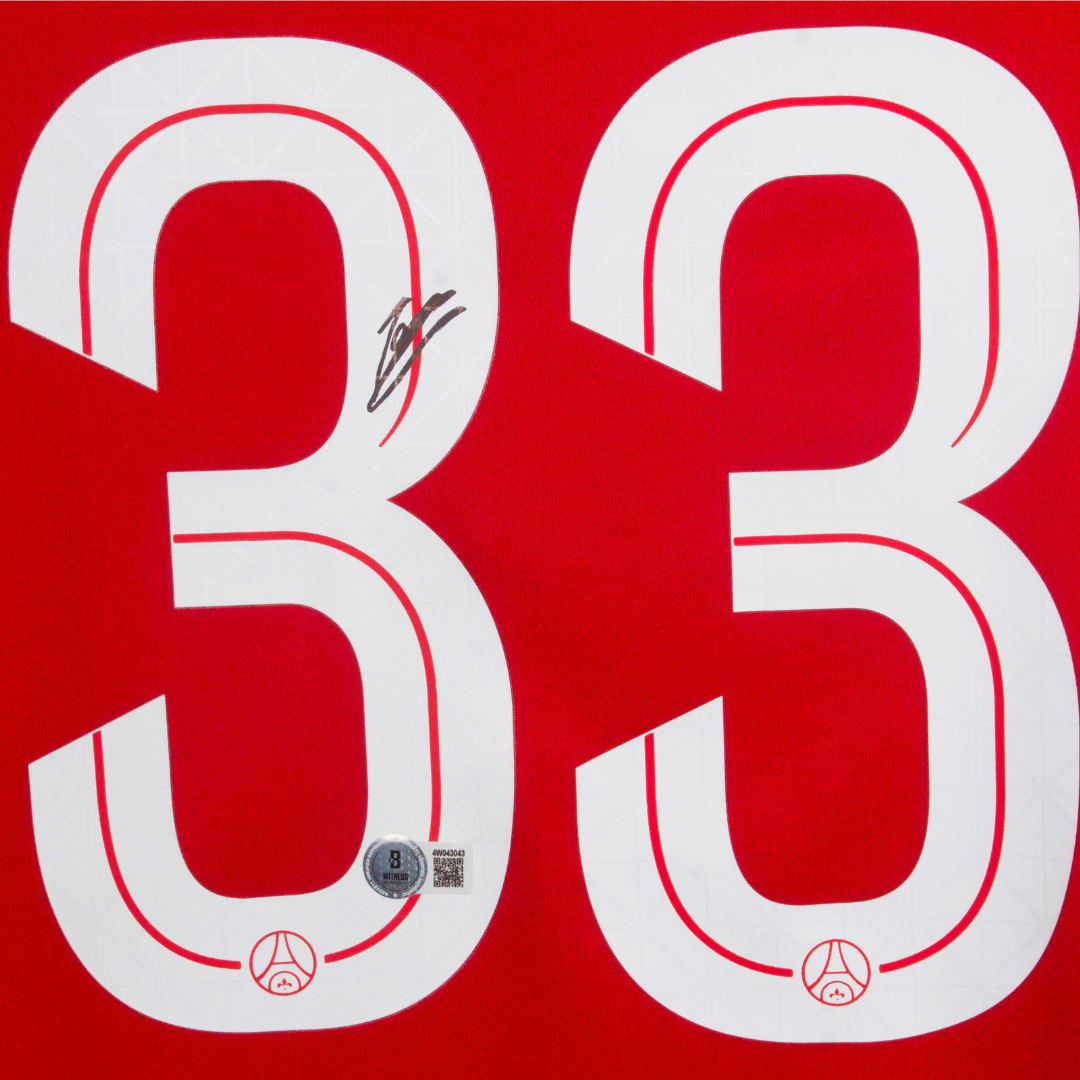 Warren Zaire-Emery Signed PSG Away Soccer Jersey #33 with Beckett Witness